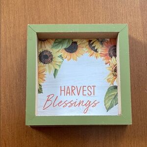 Harvest Blessings Mini Sign